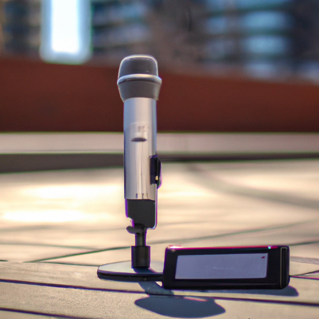 Student interviewing a source outdoors in a Canadian city